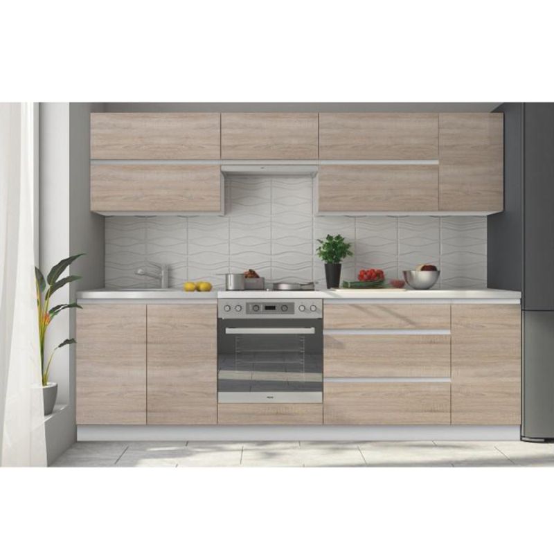 Dolná skrinka D 80 ZL, dub sonoma-biela, 2x dvierka