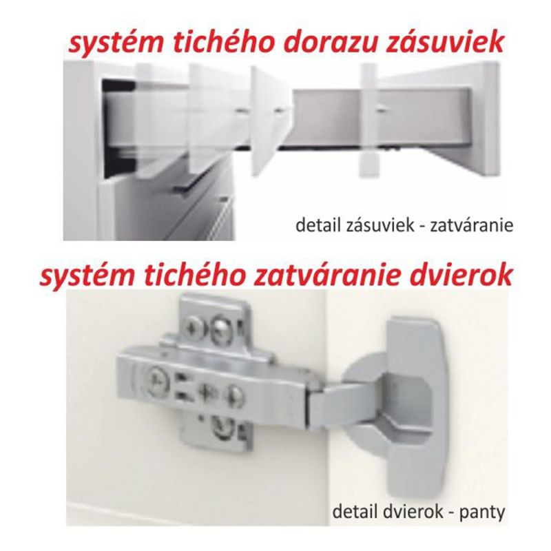 Dolná skrinka D 80 3, dub sonoma-biela, 3x zásuvka