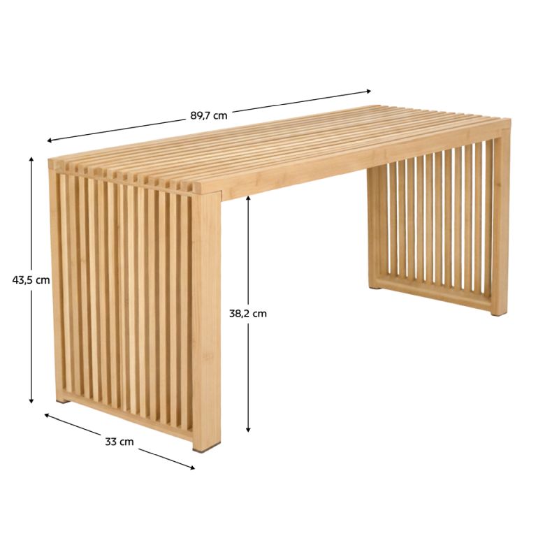 Lavica z prírodného bambusu 90cm