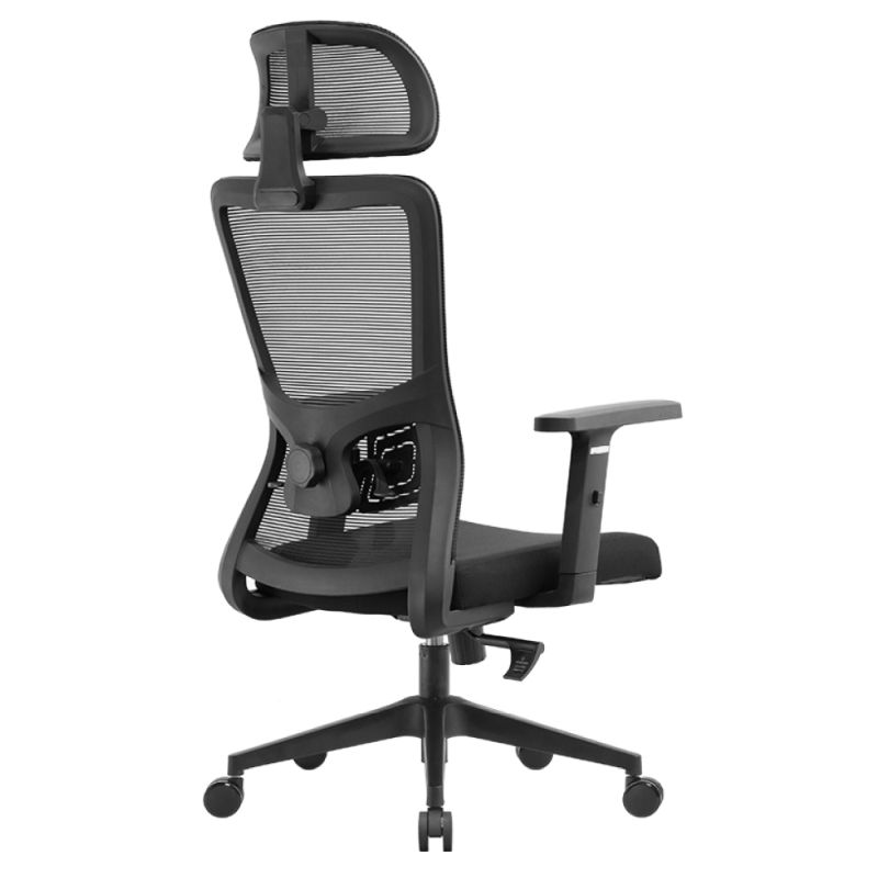 Ergonomické kancelárske kreslo čierne s nosnosťou 150 kg