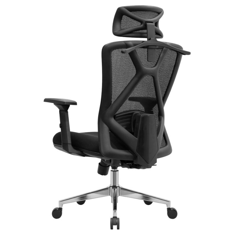 Ergonomické kancelárske kreslo čierne s nosnosťou 200 kg