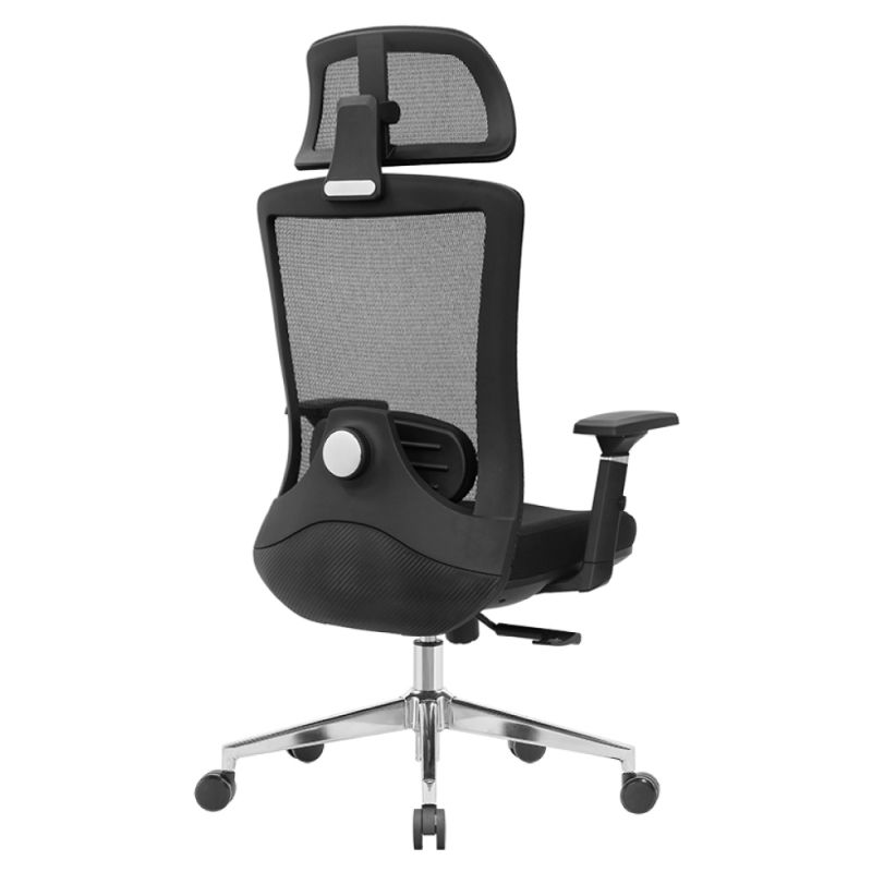 Ergonomické kancelárske kreslo čierne, chróm, 200 kg