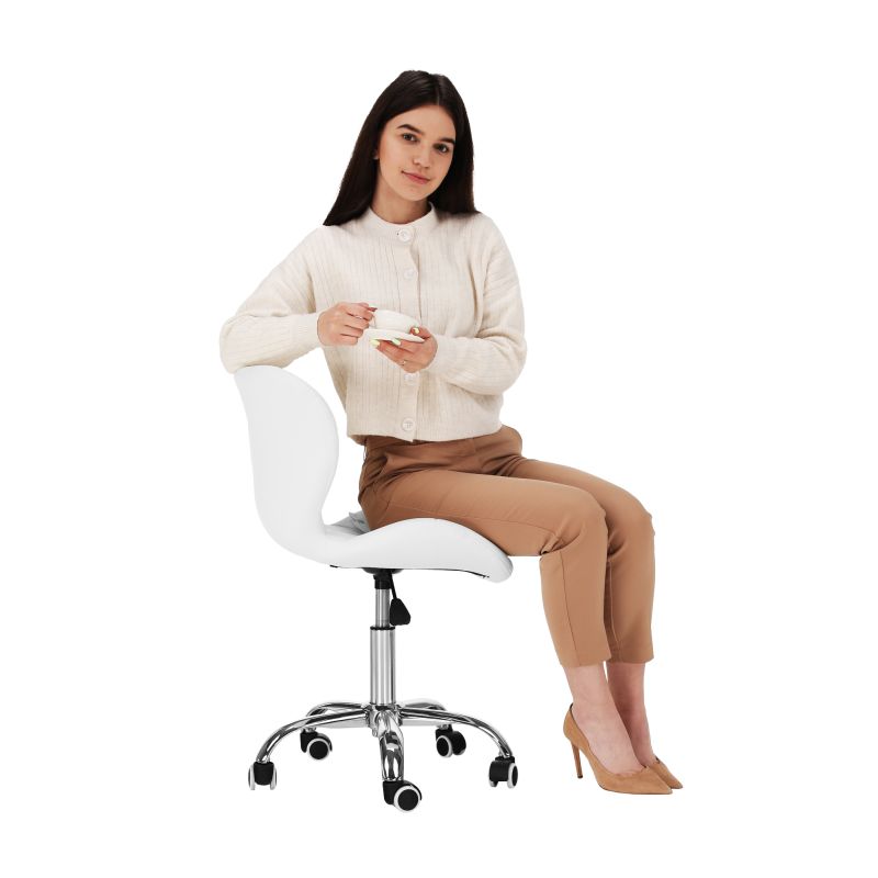 Elegantné kancelárske kreslo biele