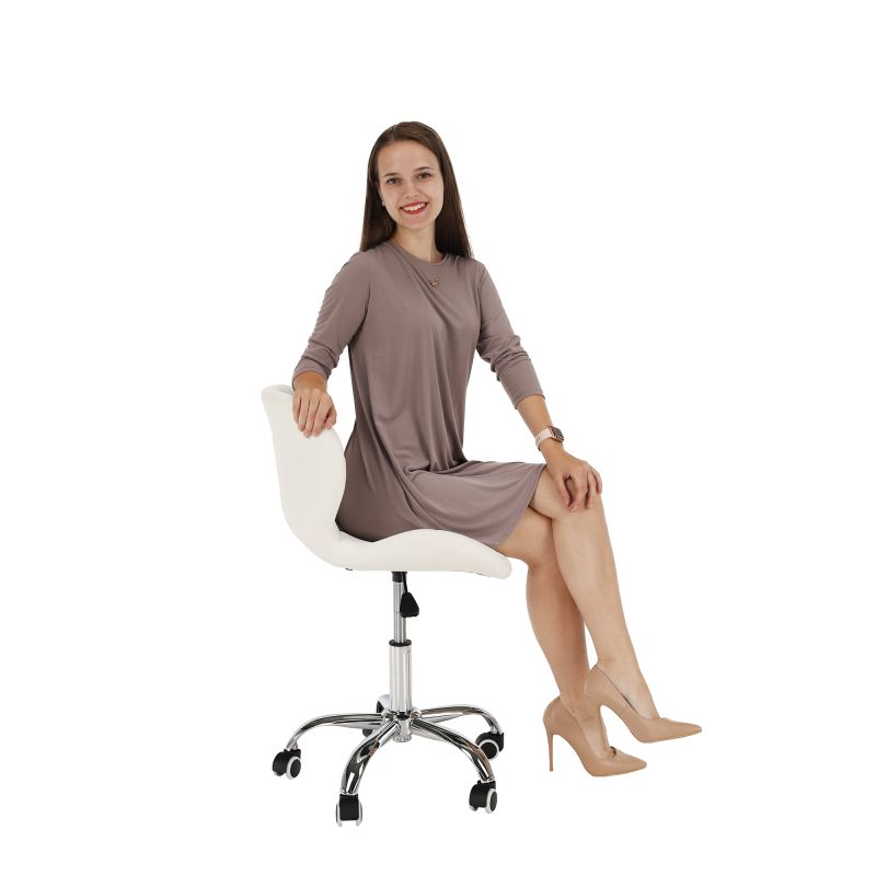 Elegantné kancelárske kreslo biele
