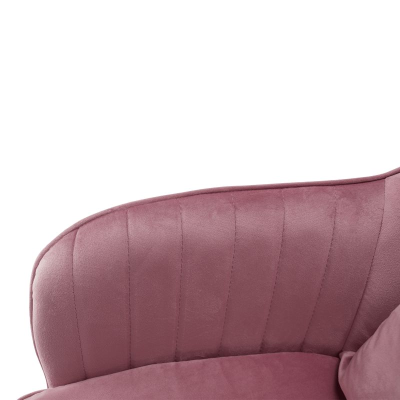 Štýlové a pohodlné kancelárske kreslo, ružová Velvet látka