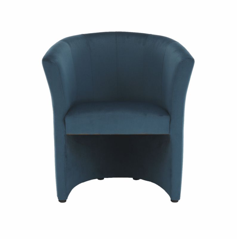 Elegantné kreslo, modrá látka