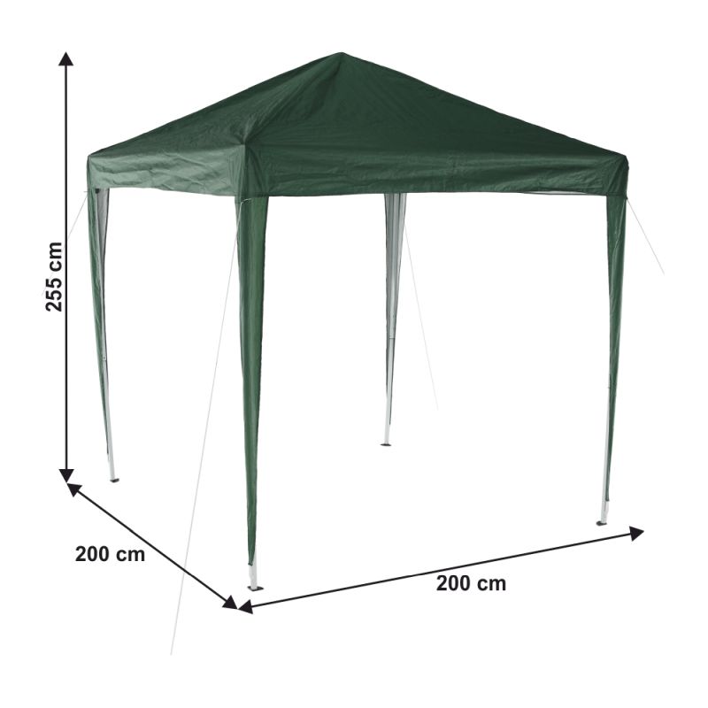 Nožnicový skladací záhradný pavilón-altánok, zelený, 2x2 m, TYP 1