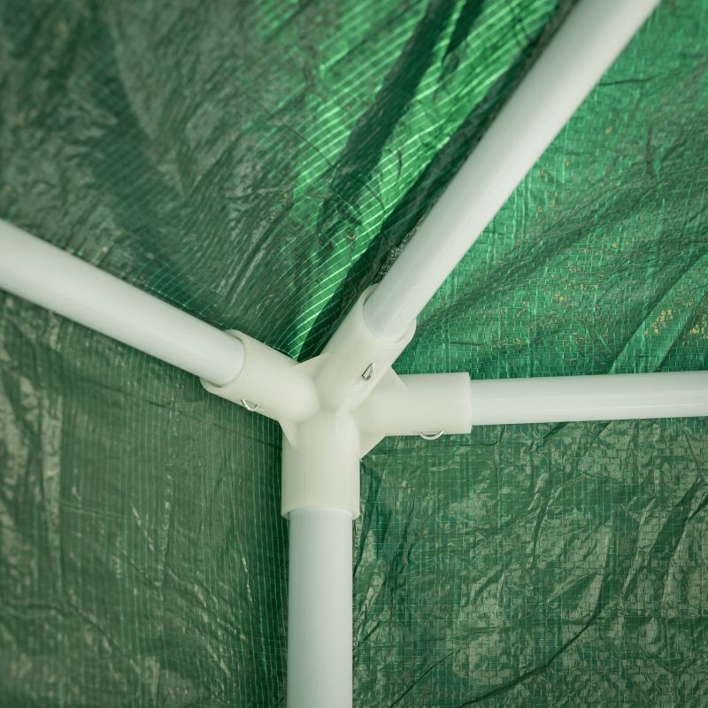 Stanový altánok do záhrady, 3,9x2,5x3,9m, zelená/biela