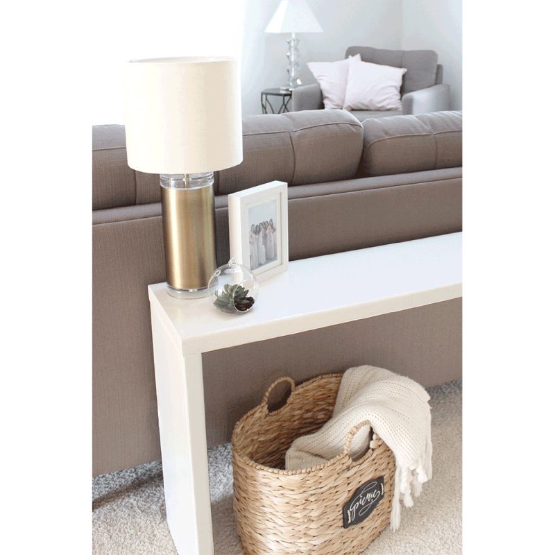 Konzolový stolík biely z laminovanej drevotriesky