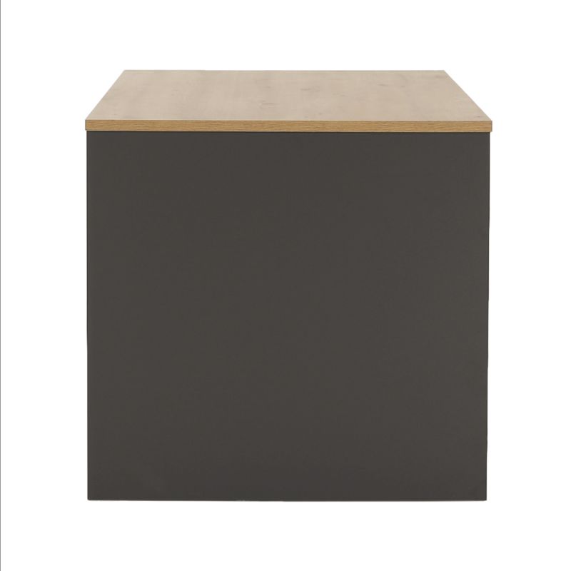 Moderný PC stôl z kvalitnej DTD, grafit/dub artisan, 140cm