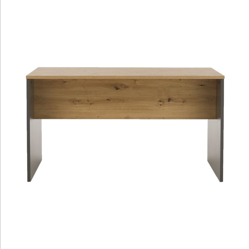 Moderný písací stôl z kvalitnej DTD, grafit/dub artisan, 160cm