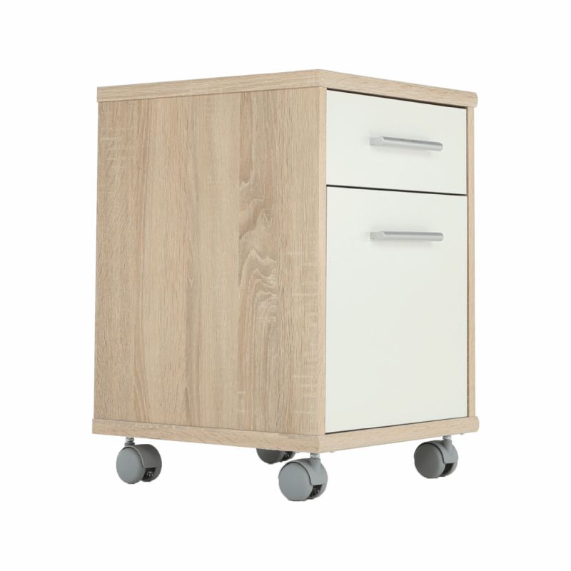 Kancelársky kontajner z kvalitnej DTD, dub sonoma/biely