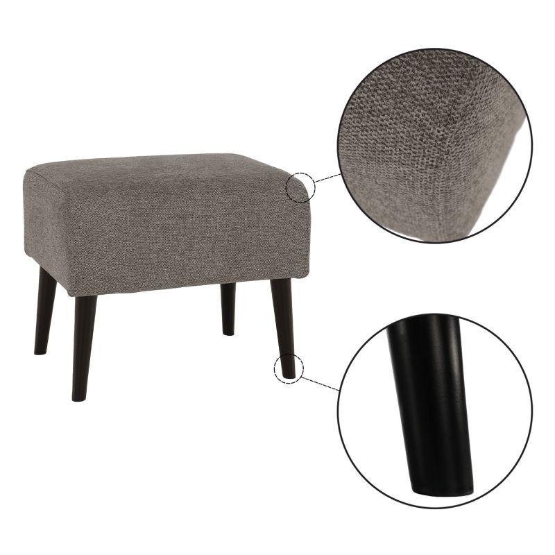 Elegantný taburet, sivá/čierna