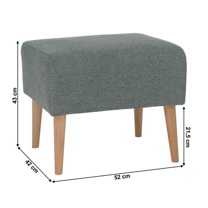 Elegantný taburet, mentol/buk