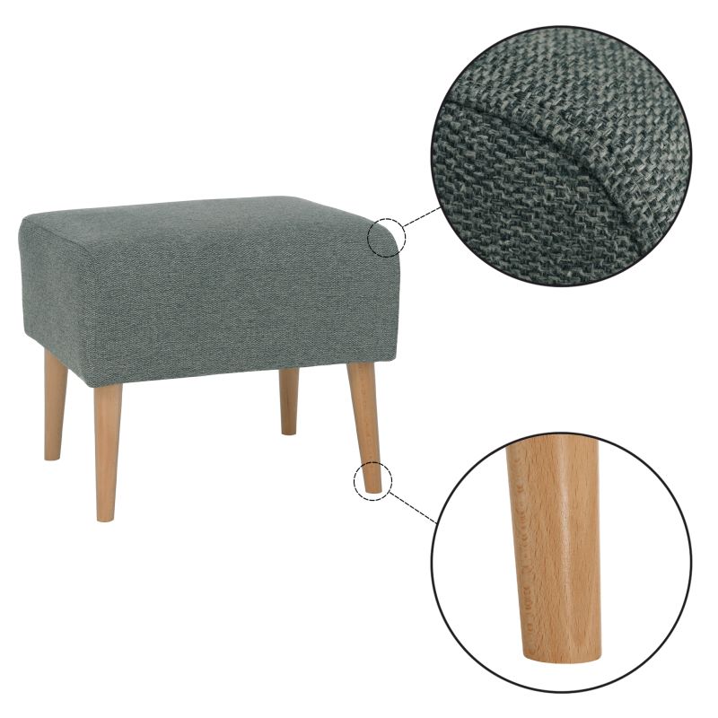 Elegantný taburet, mentol/buk
