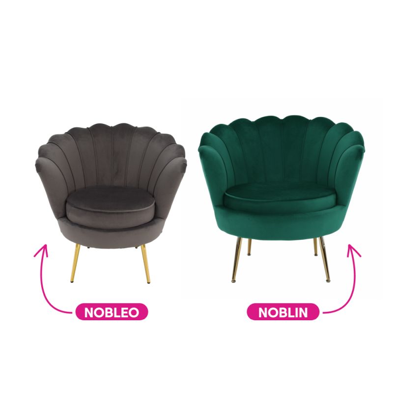 Kreslo v štýle Art-deco, smaragdová Velvet látka-gold chróm-zlatý