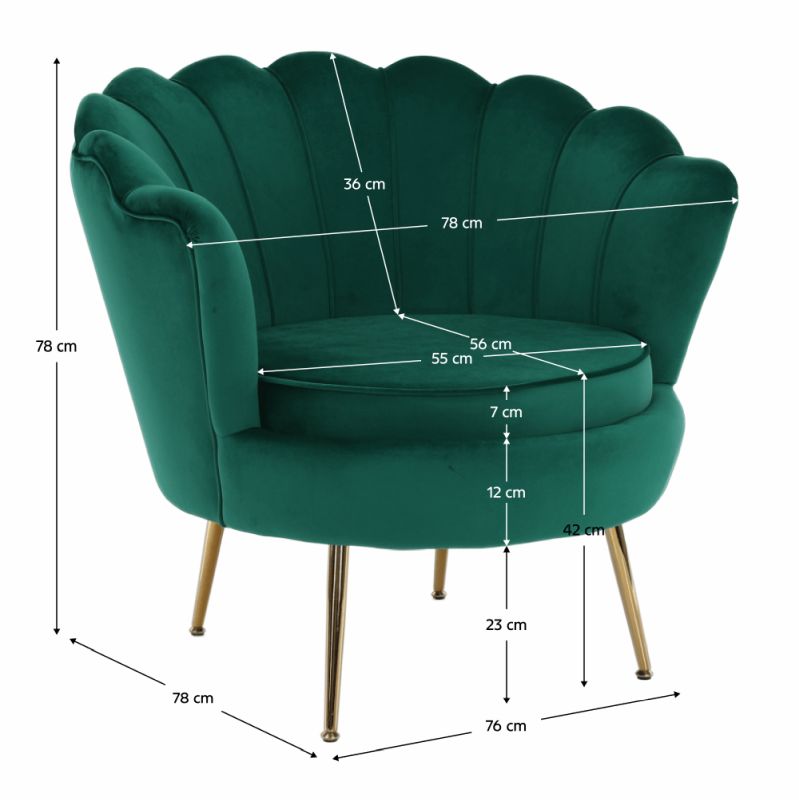 Kreslo v štýle Art-deco, smaragdová Velvet látka-gold chróm-zlatý