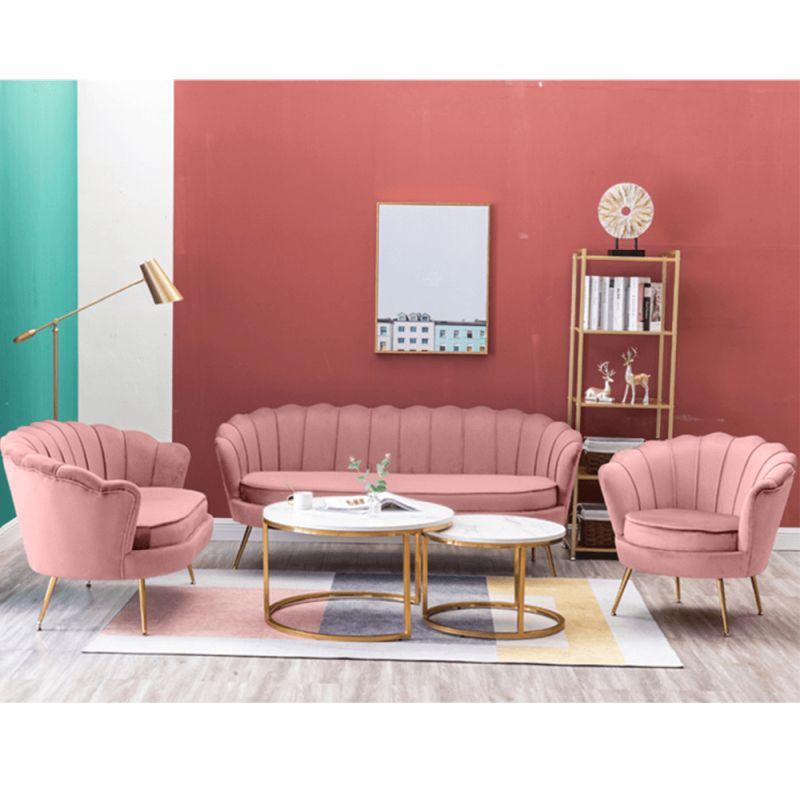 Kreslo v štýle Art-deco, ružová Velvet látka-gold chróm-zlatý