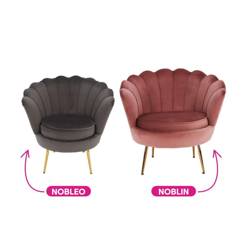Kreslo v štýle Art-deco, ružová Velvet látka-gold chróm-zlatý
