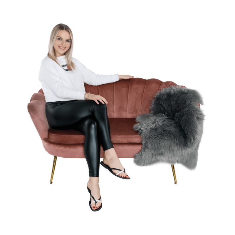 Lavica v štýle Art-deco, ružová Velvet látka-gold chróm-zlatý