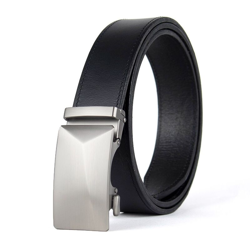 Kožený opasok NICKEL XYRON 3,5 cm, automatická pracka, Čierny (VNICKEL-XYRON-CI)