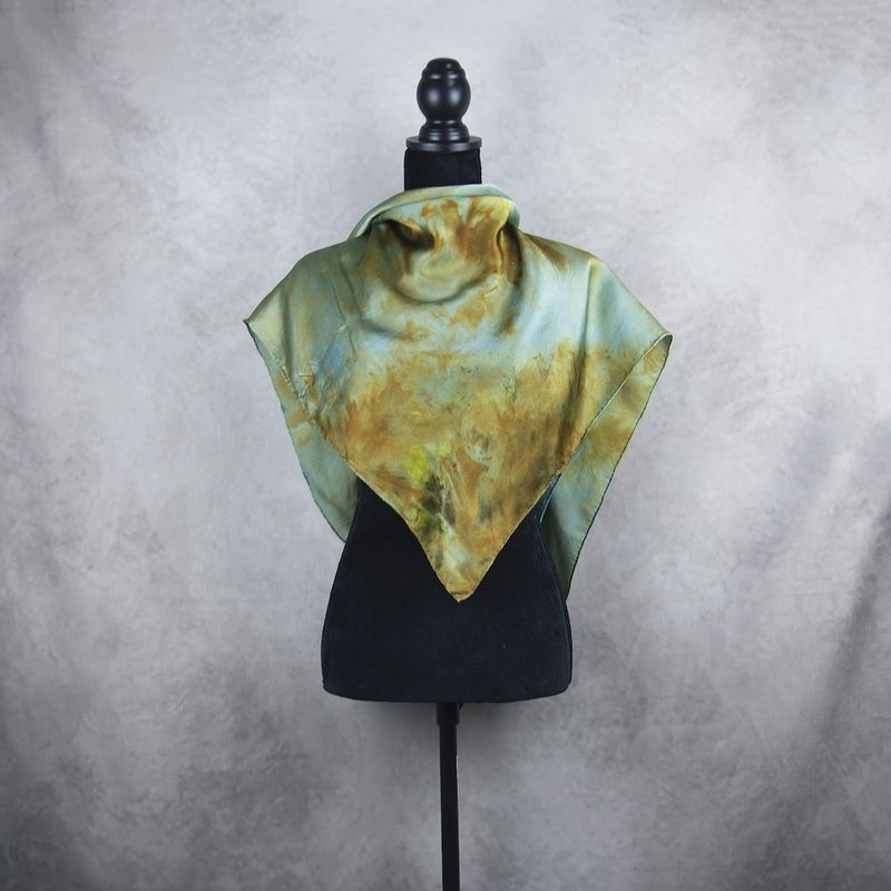 Luxusná hodvábna šatka LIMITED_360 – ručne maľovaný originál, 90 × 90 cm