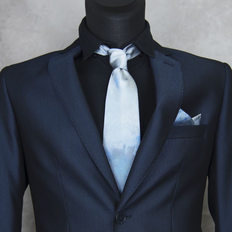 Hodvábna kravata + vreckovka LIMITED_41