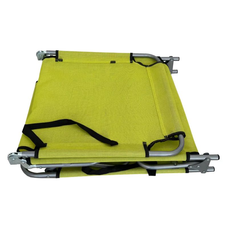 Záhradné polohovacie ležadlo, zelené