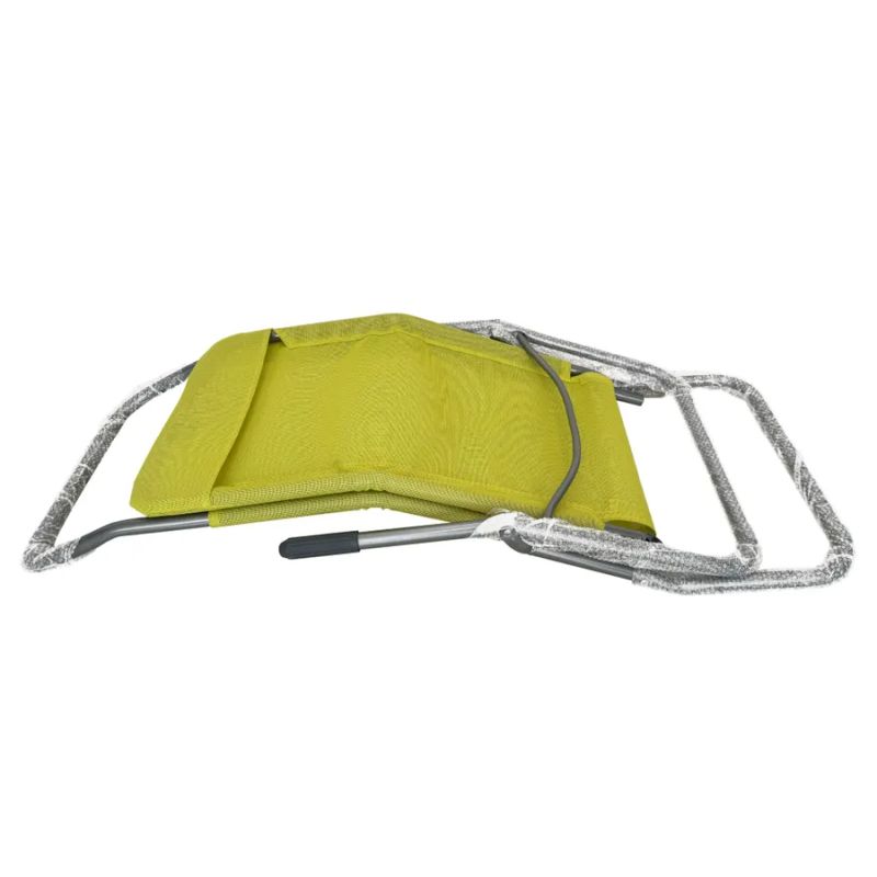 Jednoduché záhradné ležadlo s podrúčkami, zelené