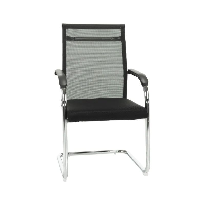 Zasadacia stolička, čierna-strieborná