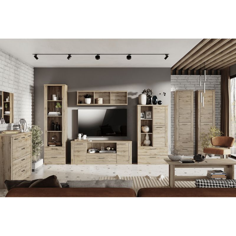 Otvorený regál 2S, dub navarra