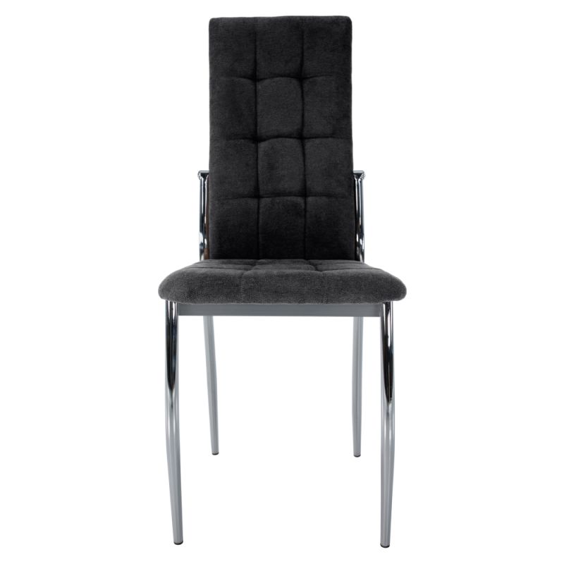Pohodlná jedálenská stolička v modernom dizajne tmavosivá