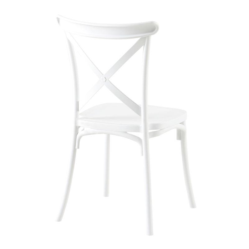 Plastová stohovateľná stolička, biela