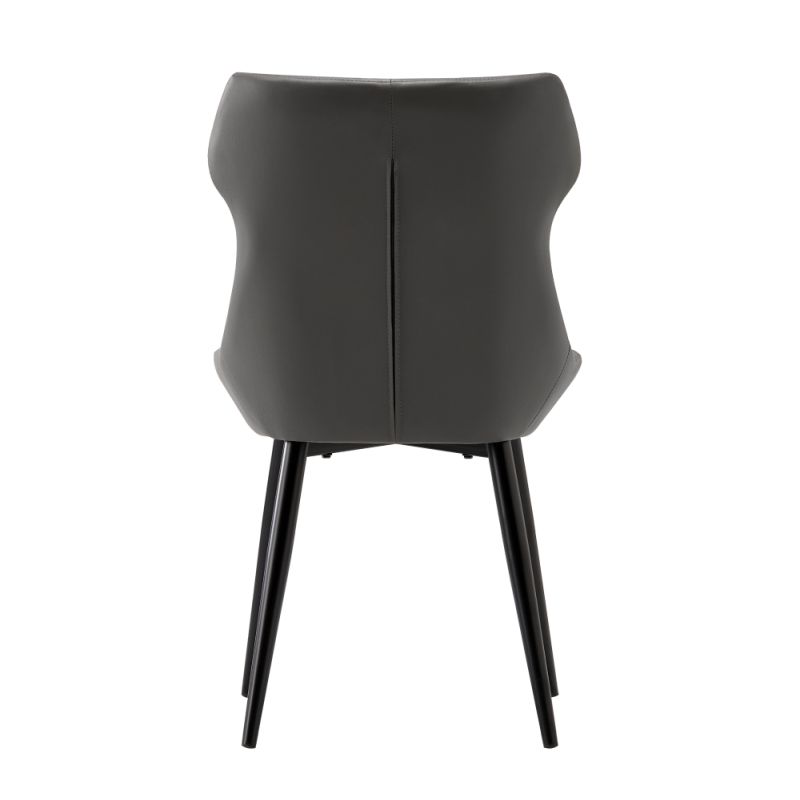 Nevšedná jedálenská stolička, tmavosivá-čierna