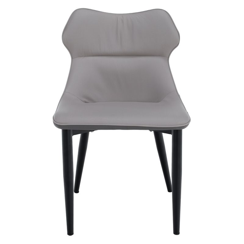 Jedálenská stolička s moderným tvarom, svetlosivá-tmavosivá-čierna