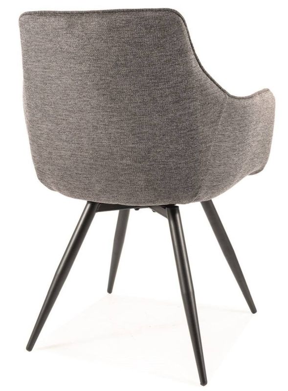 Stolička jedálenská z príjemného materiálu čierna-tmavo sivá 18