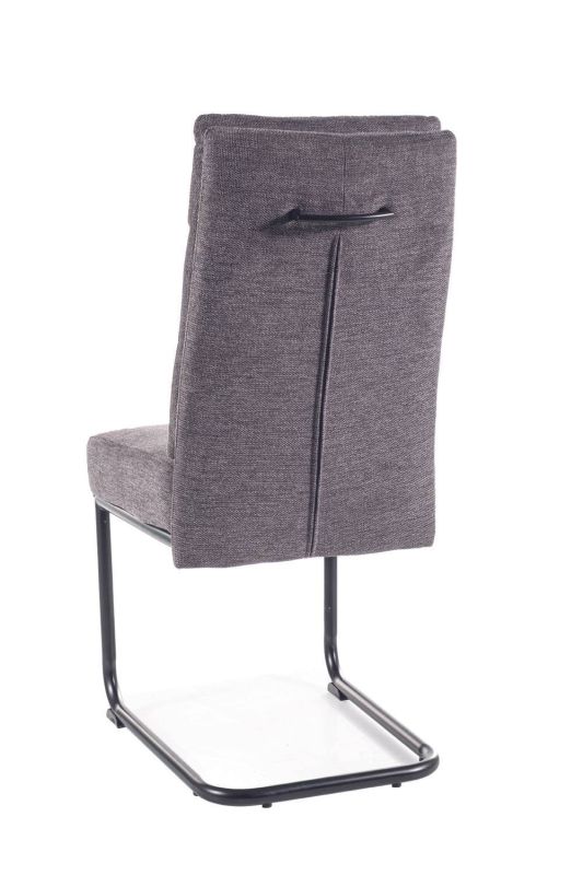 Štýlová jedálenská stolička s hrubším sedákom, čierna-tmavo sivá 18