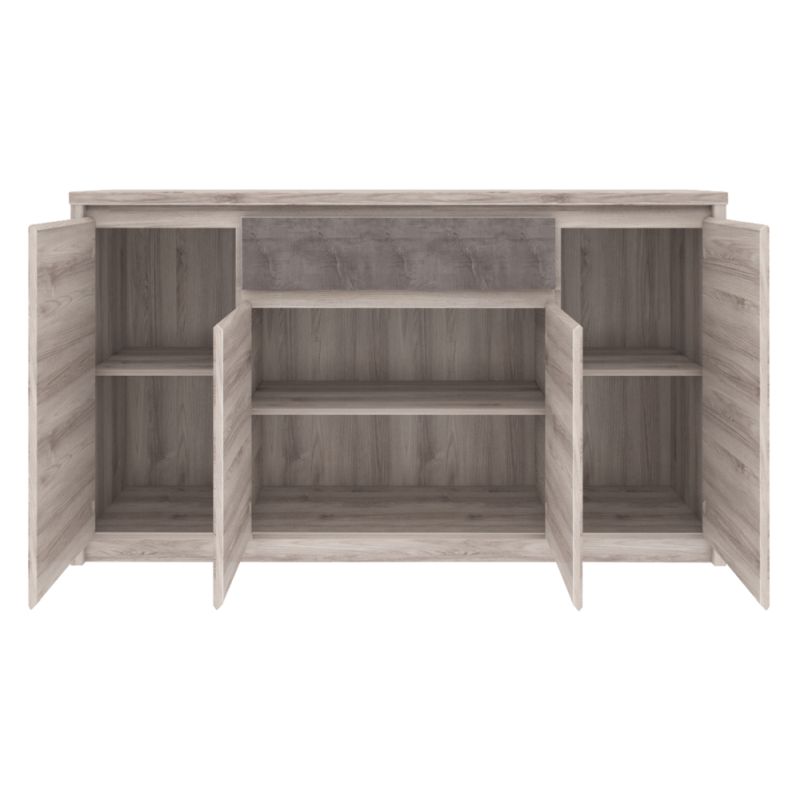 Kombinovaná komoda 4D1S, gaštan nairobi-onyx