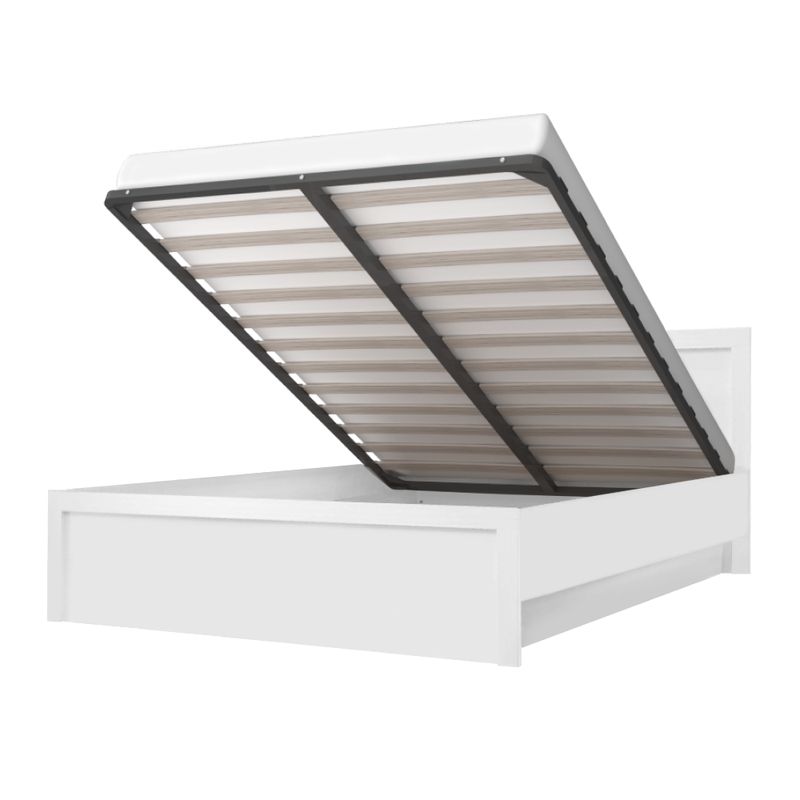 Posteľ s úložným priestorom 140 v elegantnom bielom prevedení