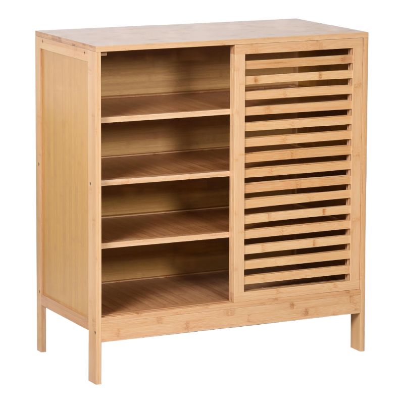 Botník, 4-policový, bambus