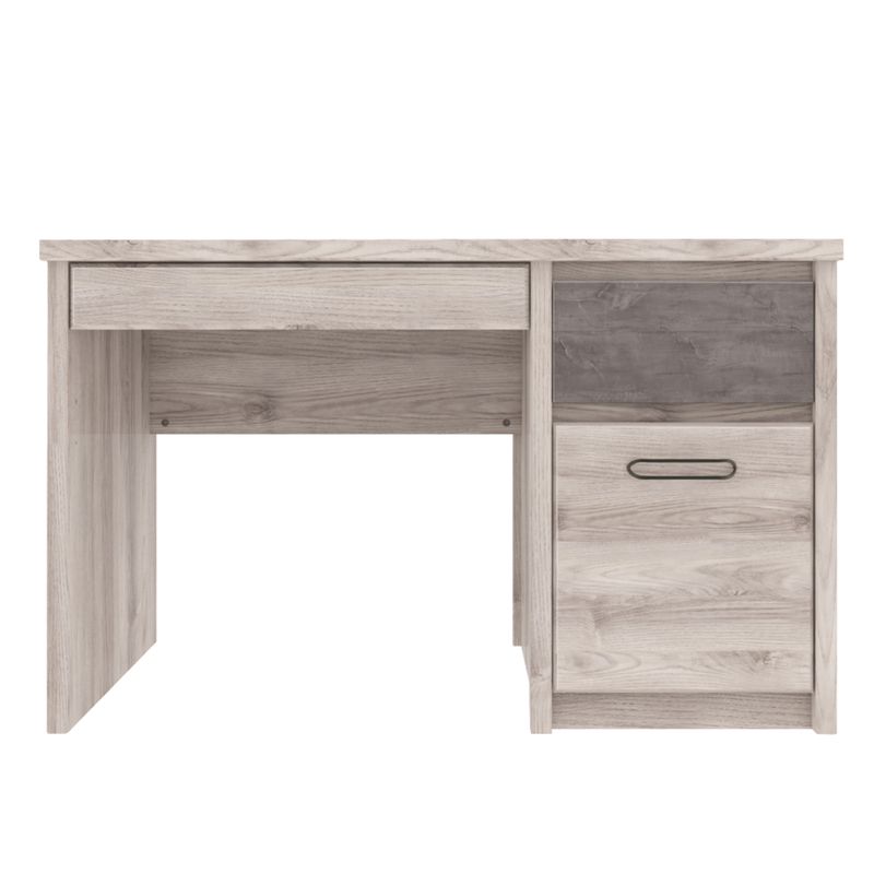 PC stôl so skrinkou a šuplíkom, gaštan nairobi-onyx