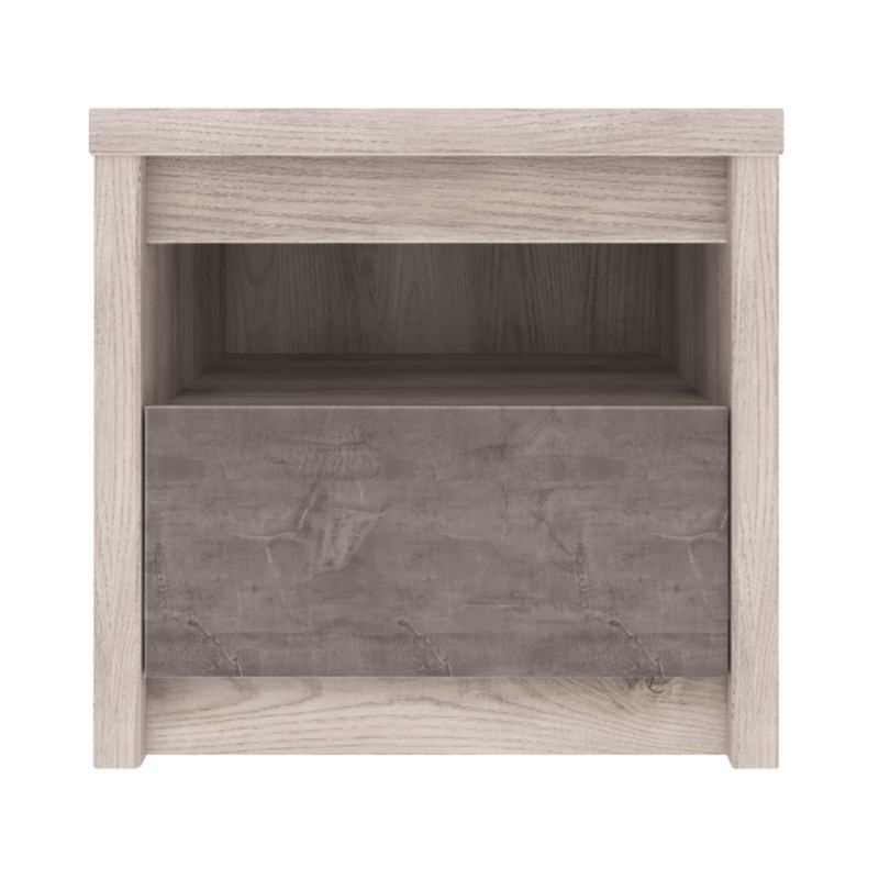 Nočný stolík so zásuvkou, gaštan nairobi-onyx