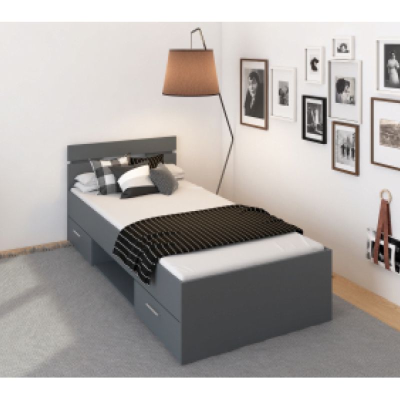 Elegantná posteľ s nádychom šarmu 90, grafit