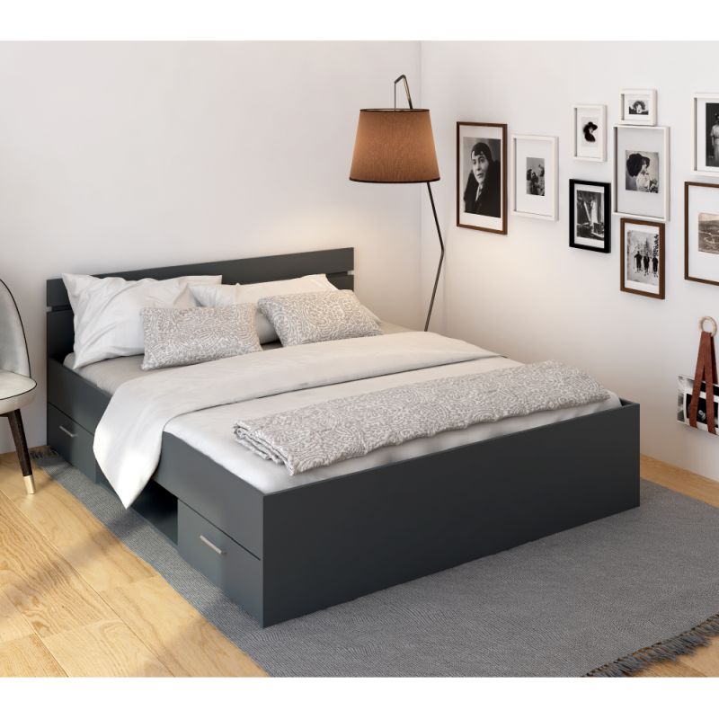 Elegantná posteľ s nádychom šarmu 160, grafit