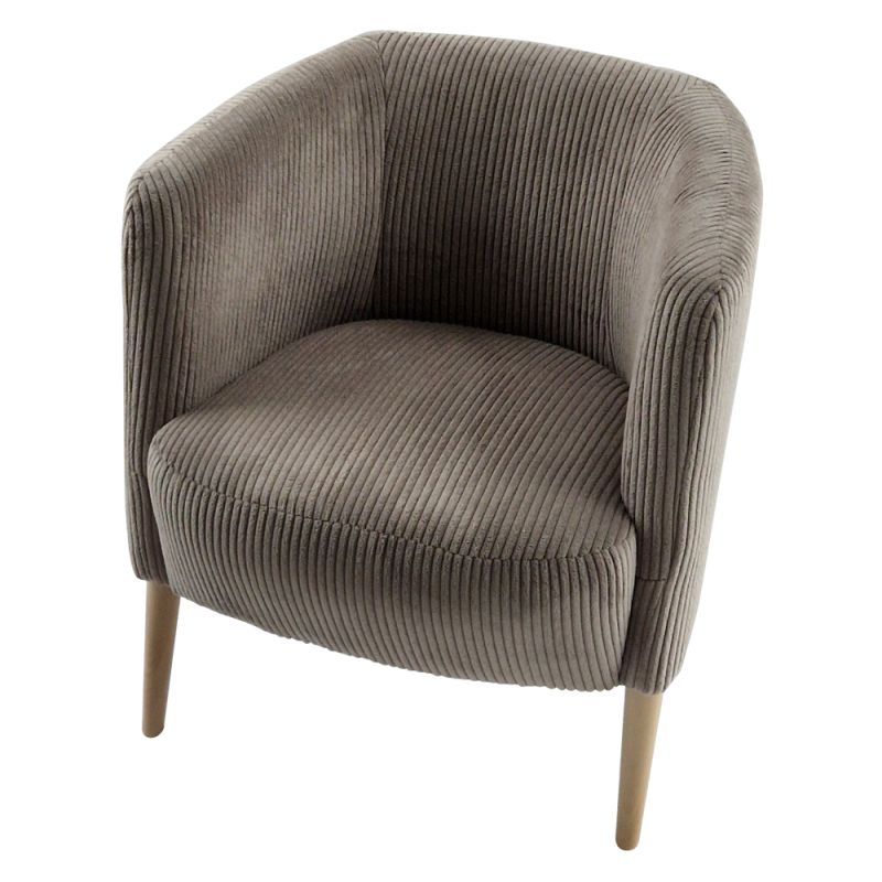 Dizajnové kreslo v prevedení sivobéžová Taupe-buk