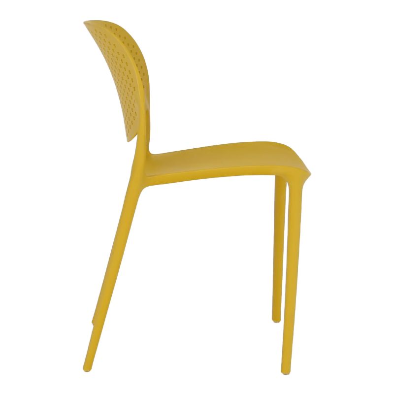 Stolička plastová stohovateľná, žltá