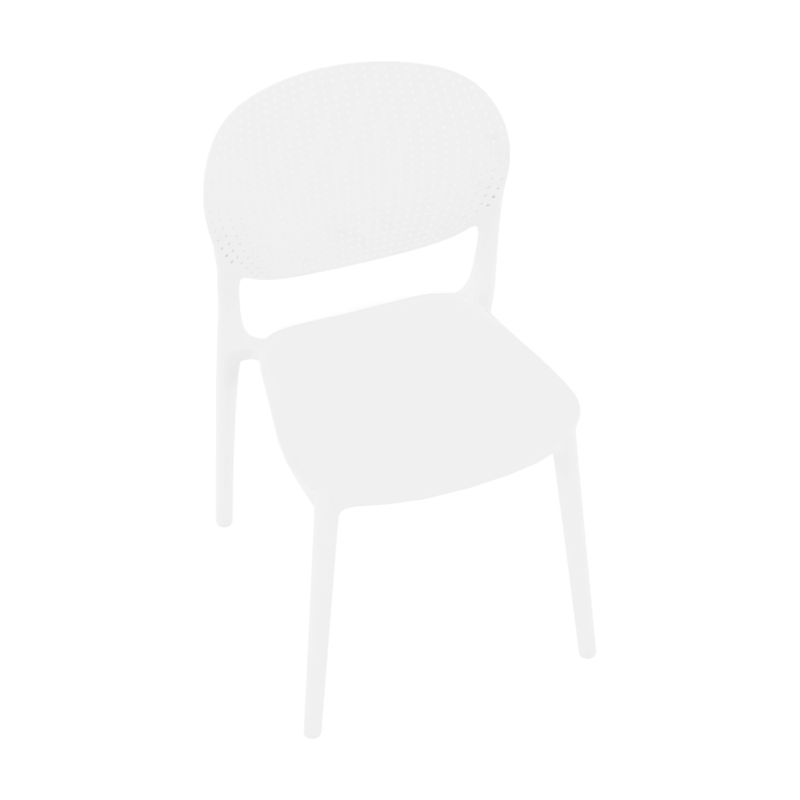 Stolička plastová stohovateľná, biela