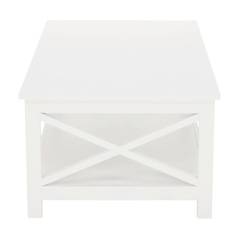 Konferenčný stolík z MDF v bielom farebnom prevedení