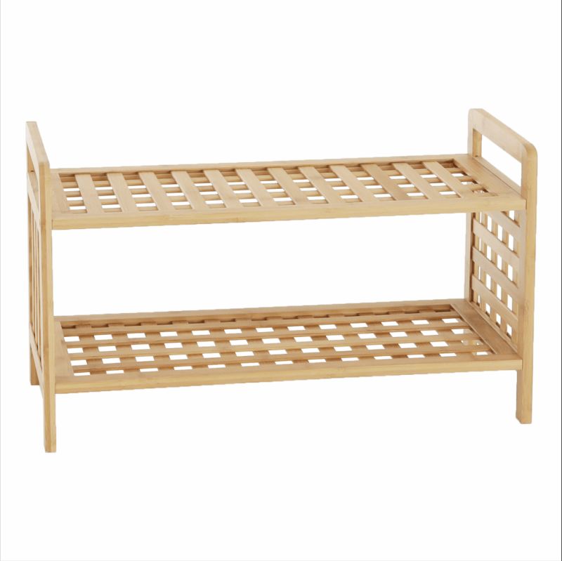 Botník 2-policový z lakovaného bambusu