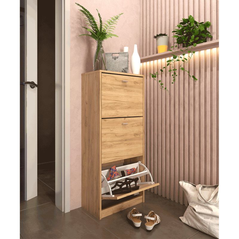 Trojradový botník z DTD laminovanej, artisan